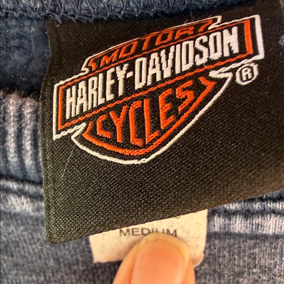 Harley-Davidson Blue Marbling Crew Neck Sweater - Picture 5 of 10